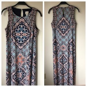 Chico’s Petite Maxi Dress Multi Print Size 0P (4-6P)